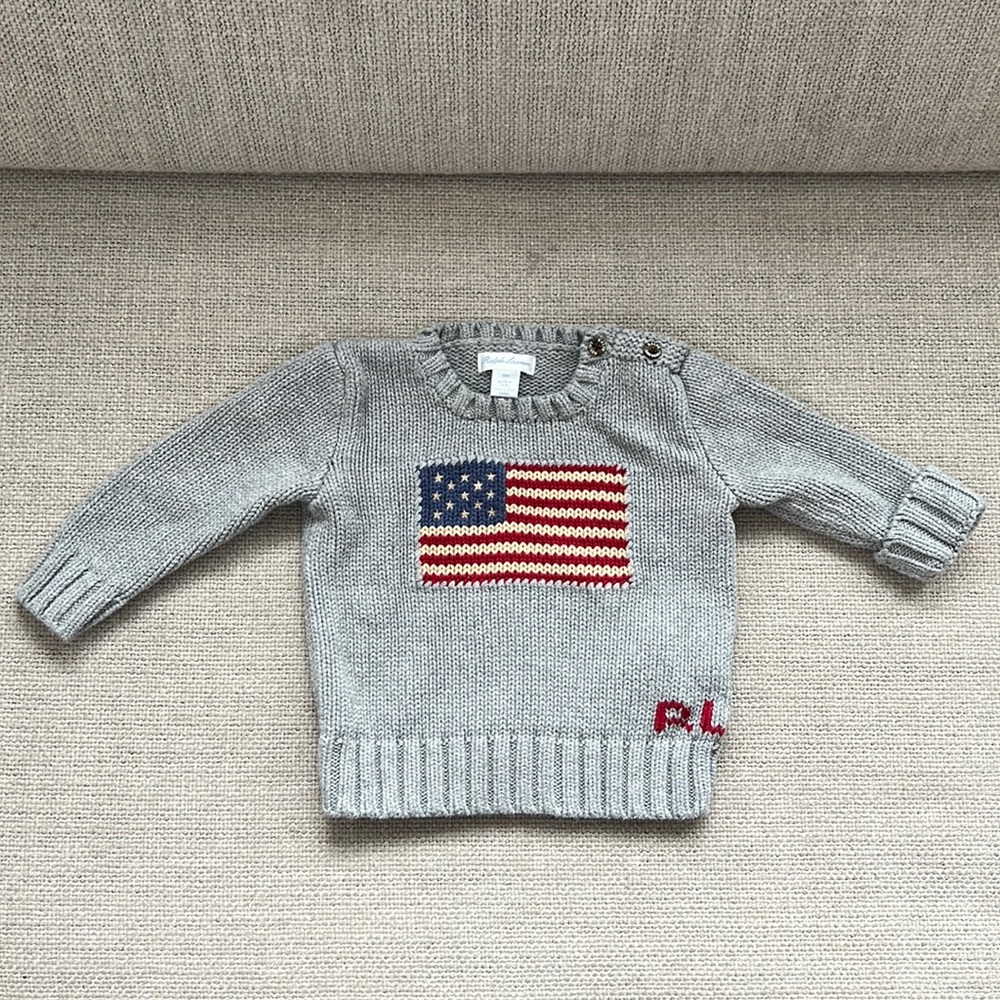 Ralph Lauren Classic American Flag Knitted Sweater